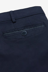 MEYER Chicago Canvas Look Chinos - 5627 Micro Structure Organic Cotton - Navy