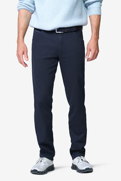 MEYER Chicago Canvas Look Chinos - 5627 Micro Structure Organic Cotton - Navy