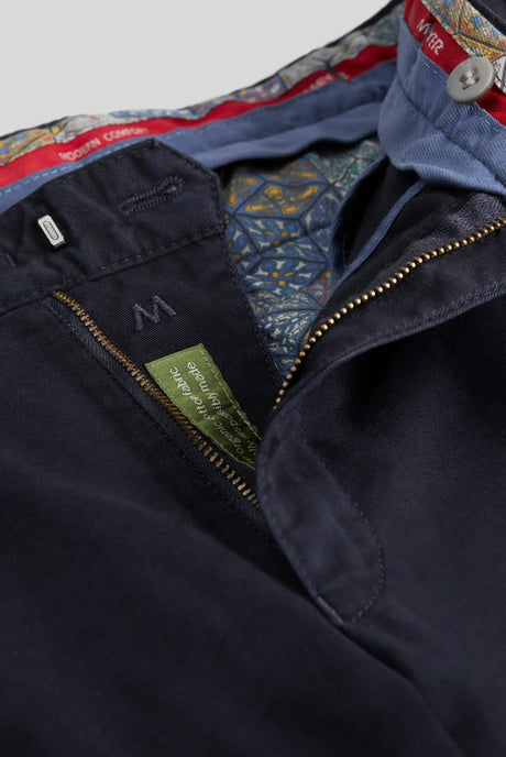 MEYER Oslo Trousers - 316 Luxury Cotton Chinos - Navy