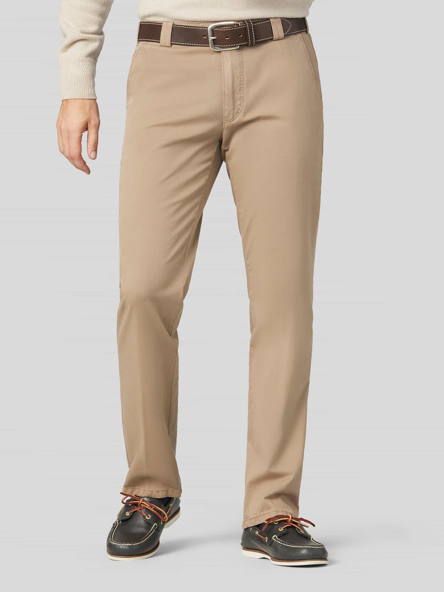 40% OFF MEYER Trousers - Roma 316 Luxury Cotton Chinos - Beige - Size 30 REG