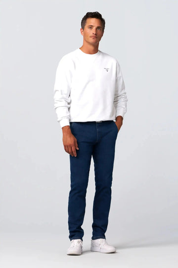 パンツ easy layered denim trousers / blue MEYER Roma Denim Trousers - 629 Stretch Core Spun - Blue – A