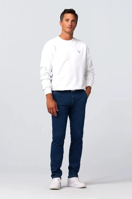 MEYER Roma Denim Trousers - 629 Stretch Core Spun - Blue Meyer