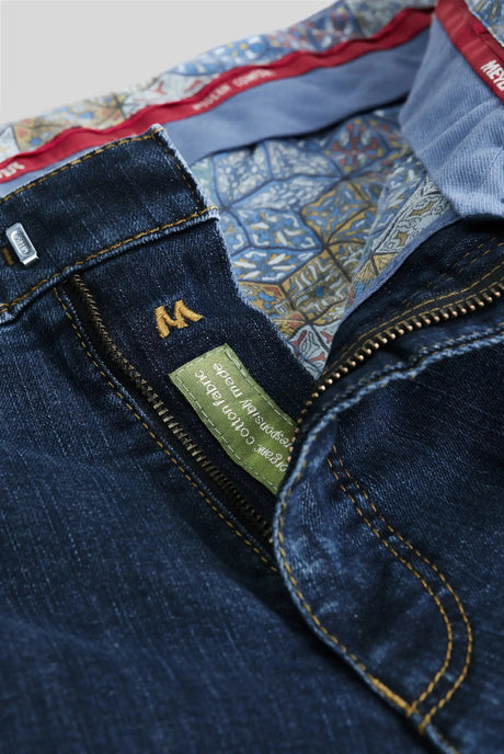 MEYER Roma Denim Trousers - 629 Stretch Core Spun - Blue Meyer