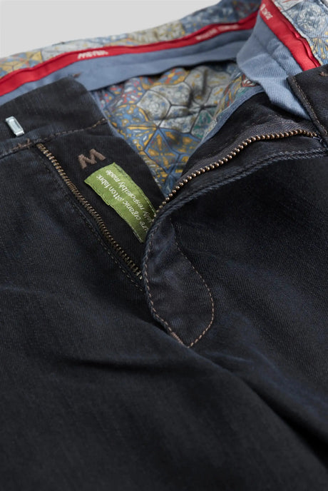 MEYER Roma Denim Trousers - 629 Stretch Core Spun - Navy Meyer