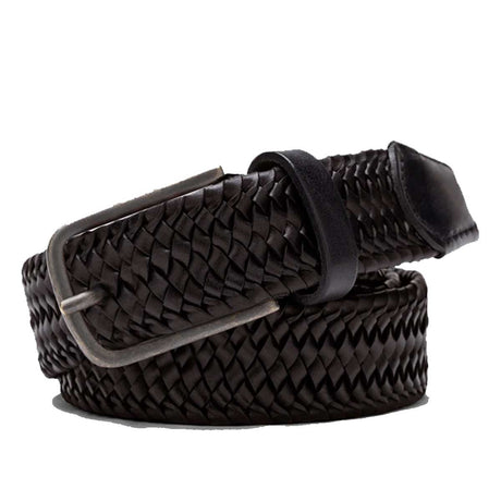 MEYER Elastic Leather Belt - Super Stretch - Black