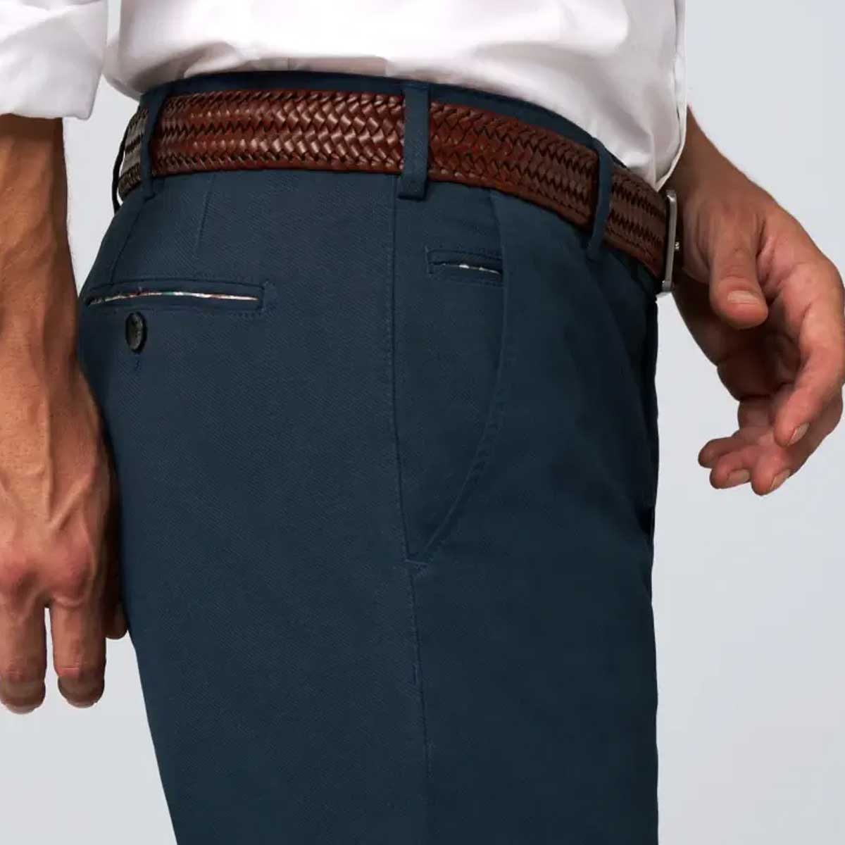 MEYER Elastic Leather Belt - Super Stretch - Brown