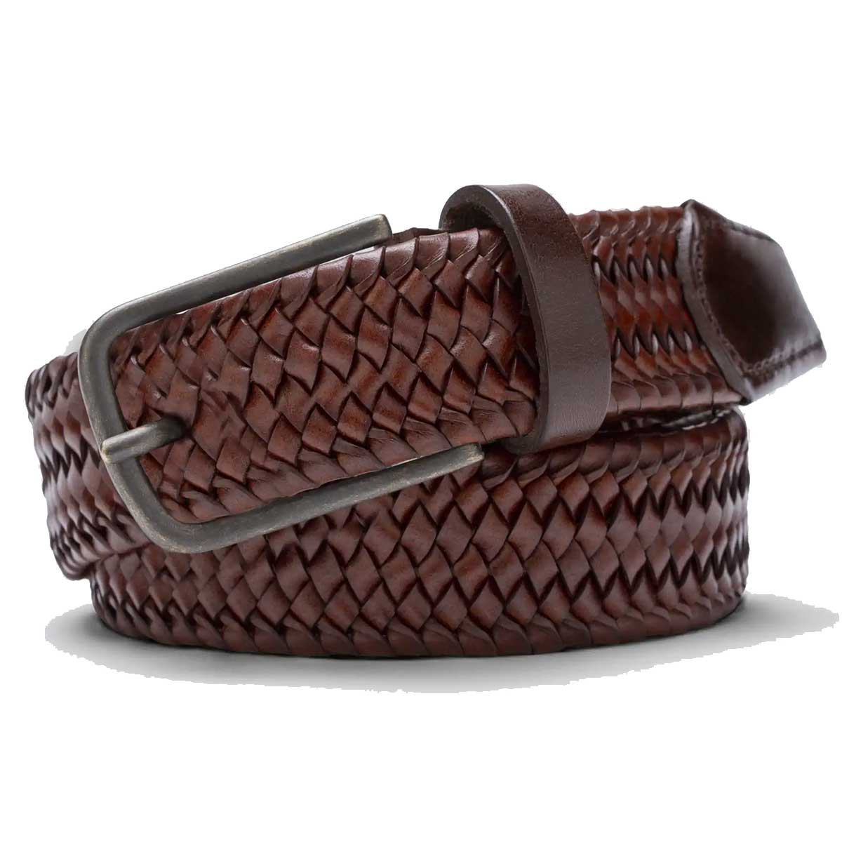 MEYER Elastic Leather Belt - Super Stretch - Brown