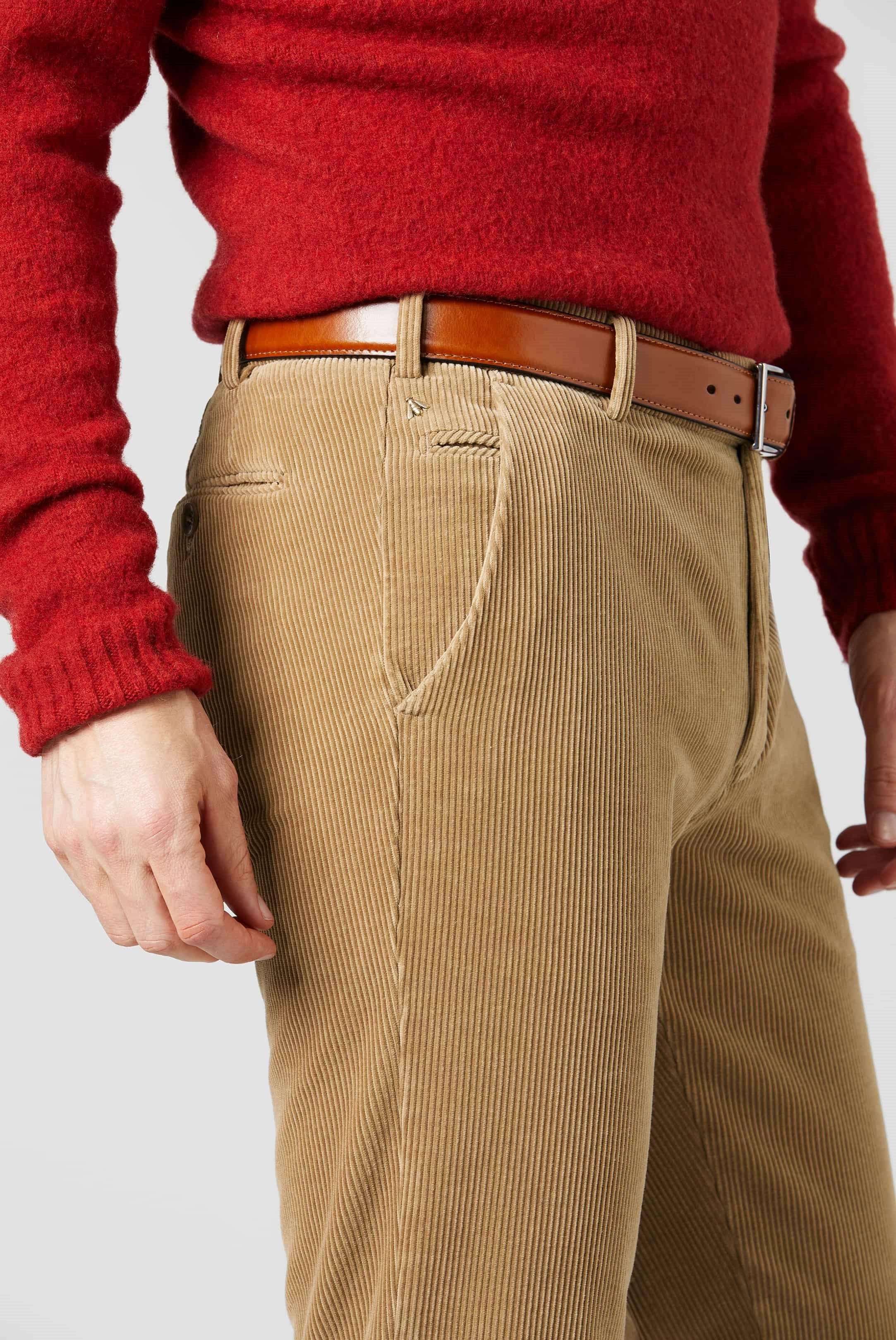 MEYER Exclusive Bonn Trousers - 3708 Luxury Cord Chino - Caramel