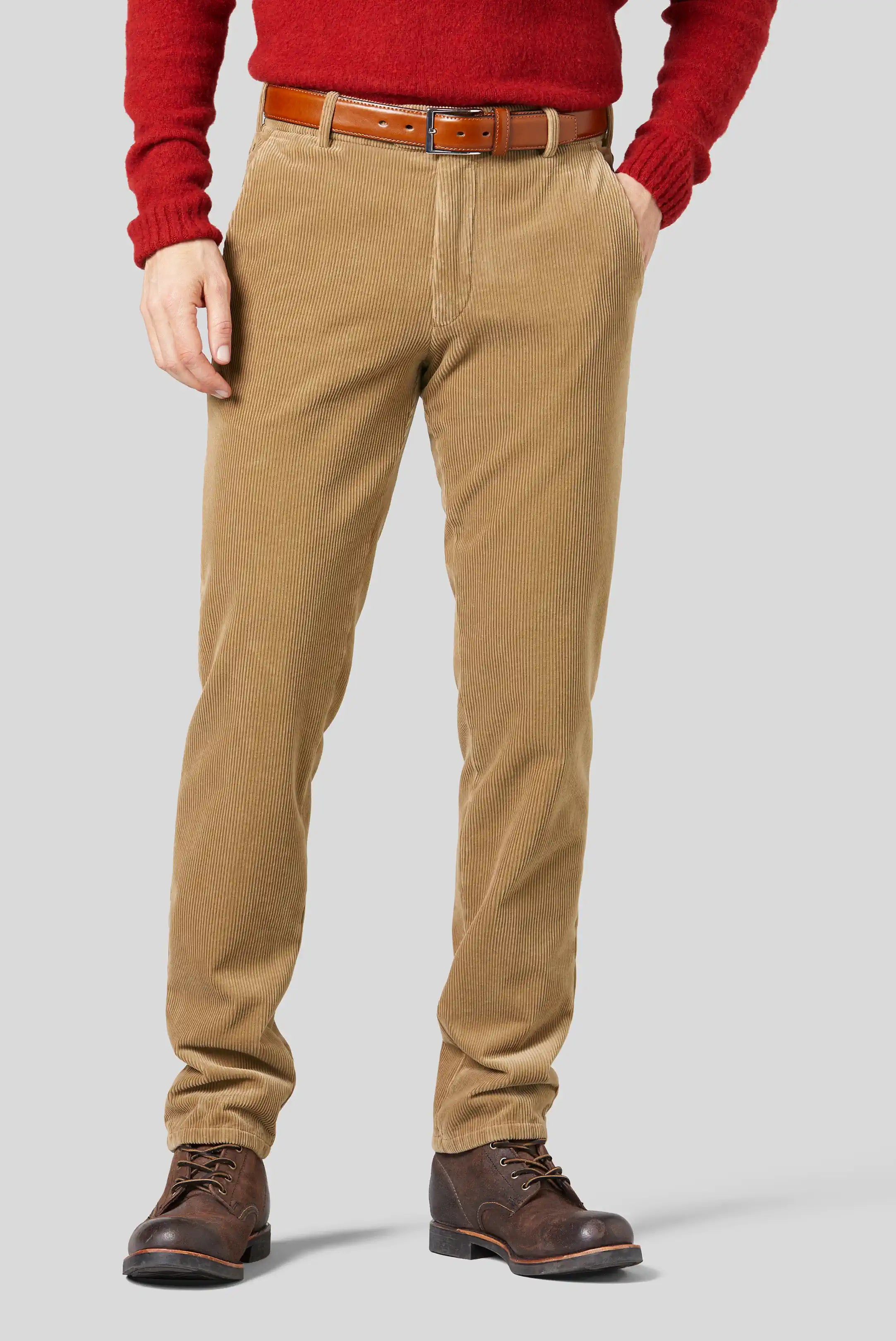 MEYER Exclusive Bonn Trousers - 3708 Luxury Cord Chino - Caramel