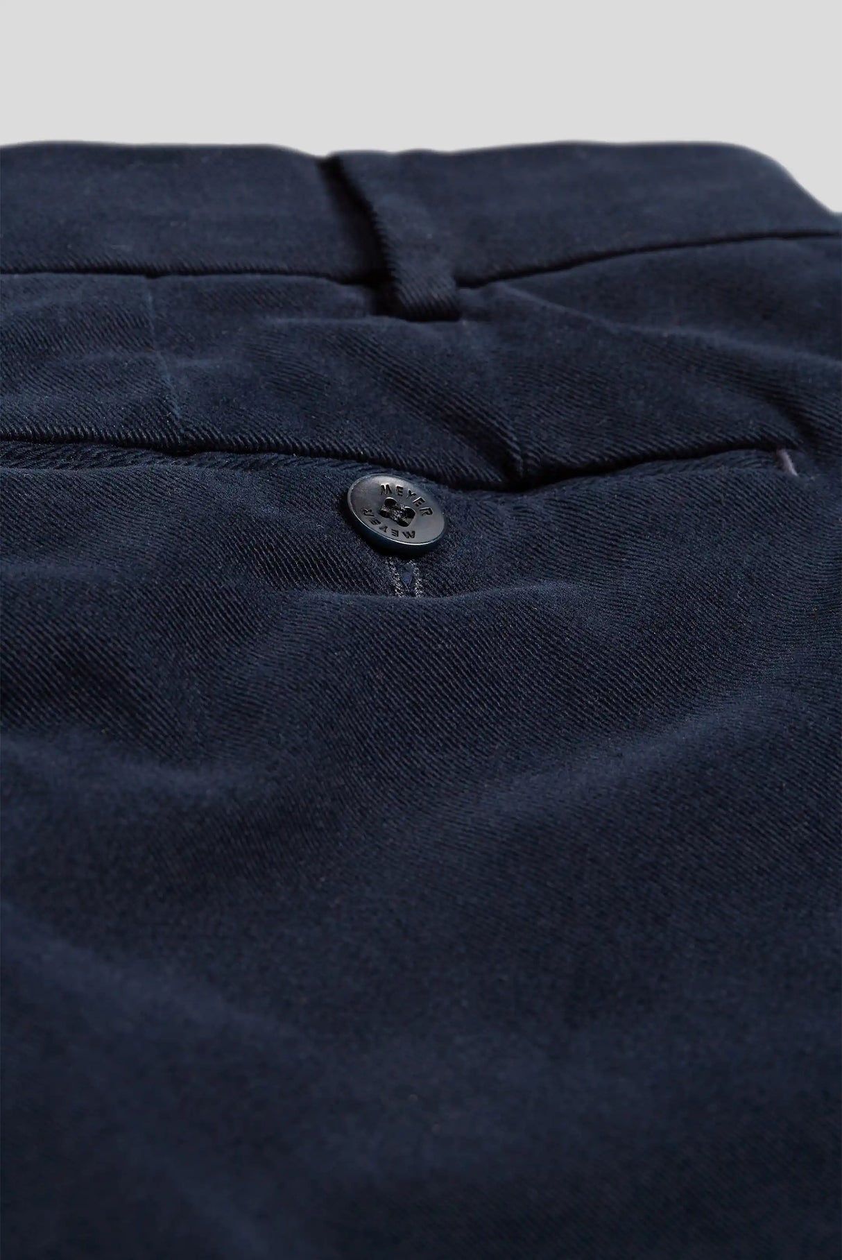 MEYER Exclusive Bonn Trousers - 8572 Luxury Twill Cotton Chino - Navy Meyer