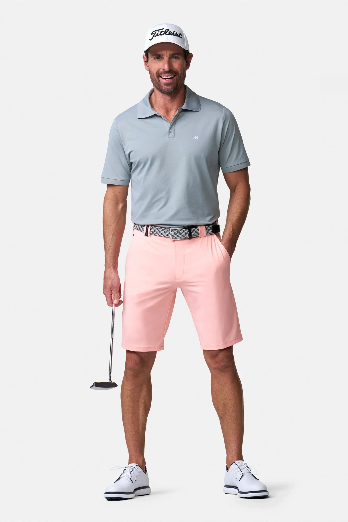 MEYER Golf Shorts - St. Andrews 8070 High Performance Stretch - Rosewood