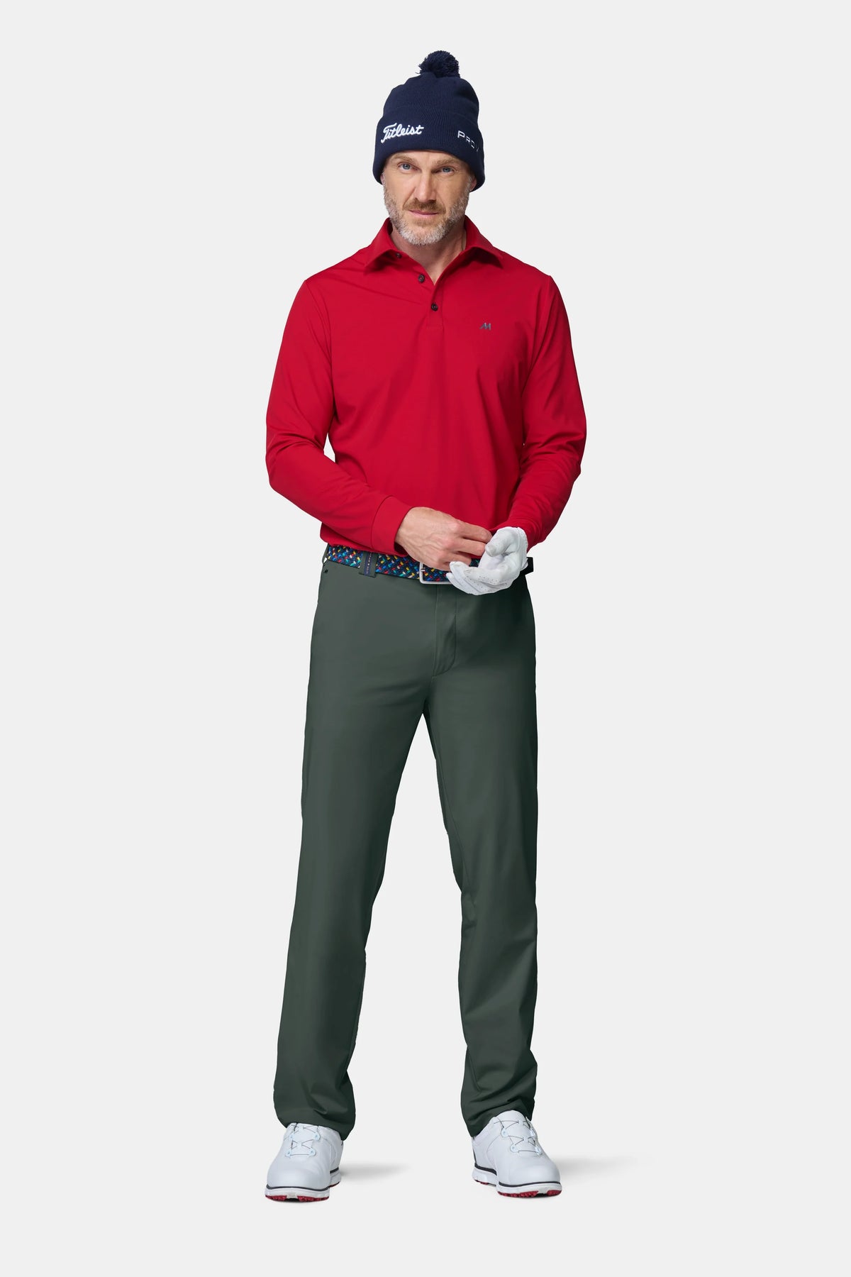 MEYER Golf Trousers - Oakmont 8626 High Performance Stretch - Olive