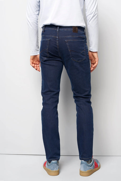 MEYER Jeans – M5 6283 Modern Fit – Multicolour Stitch Stretch Denim – Blue