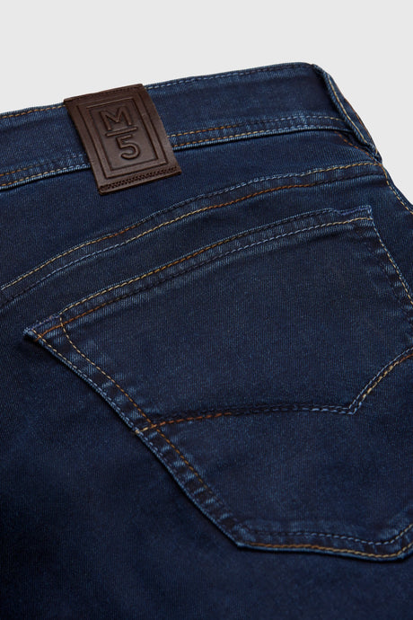 MEYER Jeans – M5 6283 Modern Fit – Multicolour Stitch Stretch Denim – Blue
