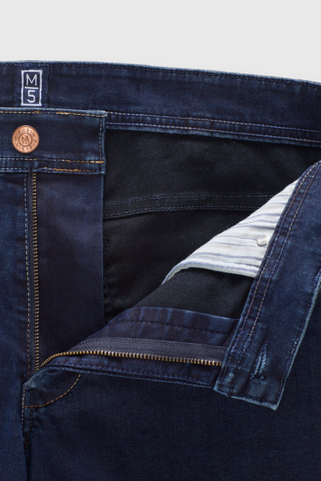 MEYER Jeans – M5 6283 Modern Fit – Multicolour Stitch Stretch Denim – Blue