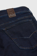 MEYER Jeans – M5 6288 Modern Fit – Multicolour Stitch Super Stretch Denim – Overdyed Dark Blue