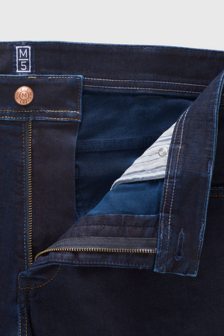 MEYER Jeans – M5 6288 Modern Fit – Multicolour Stitch Super Stretch Denim – Overdyed Dark Blue