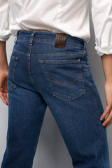 MEYER Jeans – M5 6291 Modern Fit – Hand-Finished Organic Stretch Denim – Blue Stone