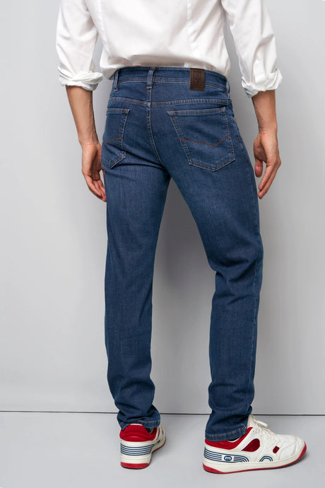 MEYER Jeans – M5 6291 Modern Fit – Hand-Finished Organic Stretch Denim – Blue Stone