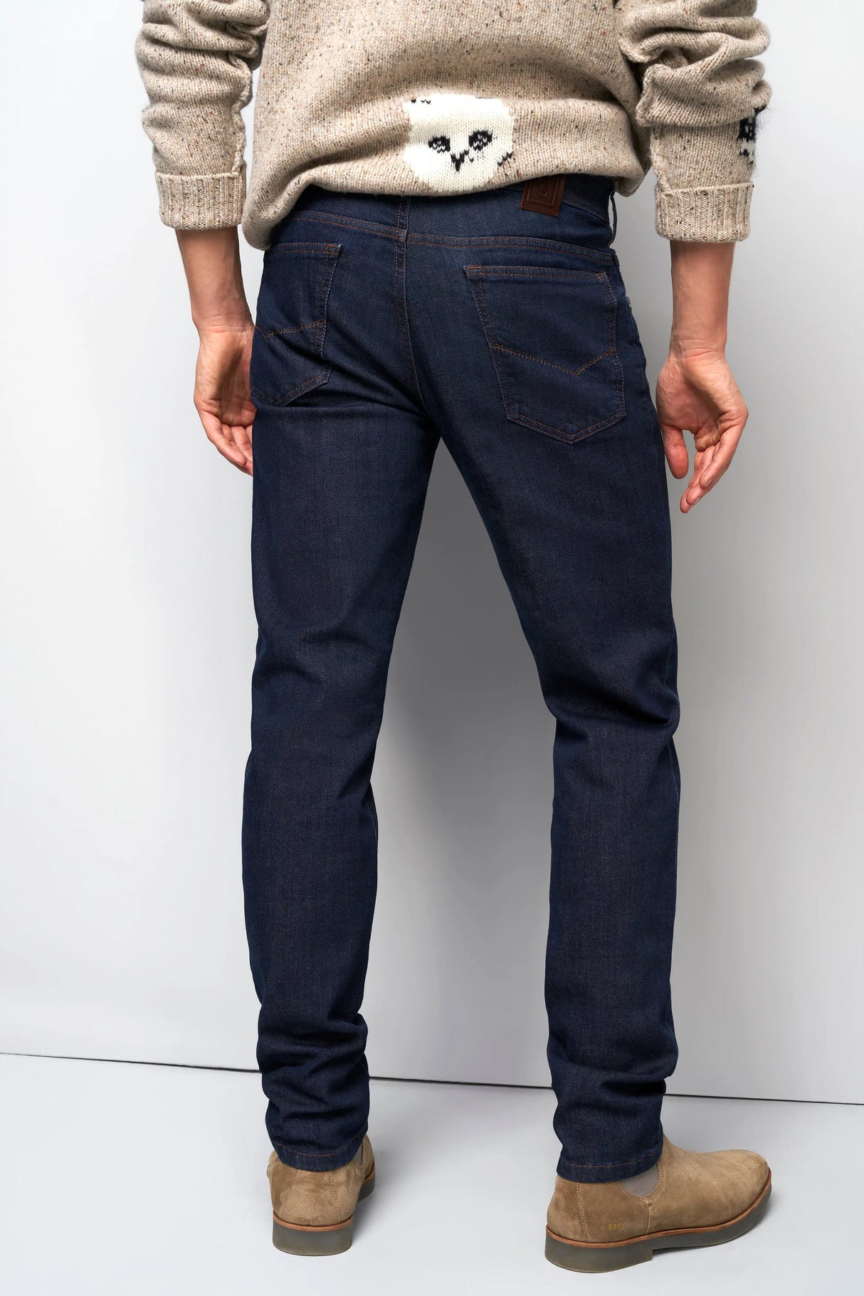 MEYER Jeans – M5 6291 Modern Fit – Hand-Finished Organic Stretch Denim – Dark Blue Stone