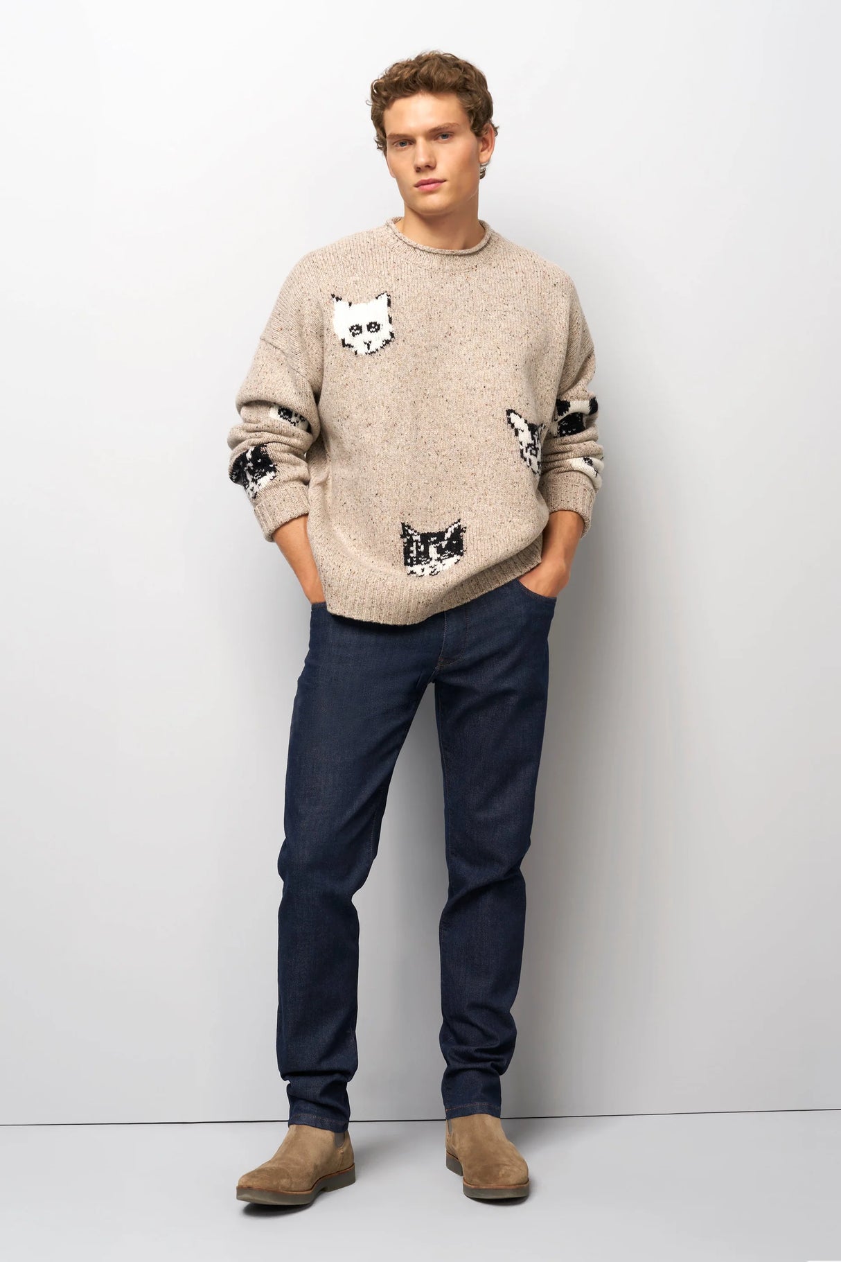 MEYER Jeans – M5 6291 Modern Fit – Hand-Finished Organic Stretch Denim – Dark Blue Stone