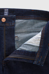 MEYER Jeans – M5 6291 Modern Fit – Hand-Finished Organic Stretch Denim – Dark Blue Stone