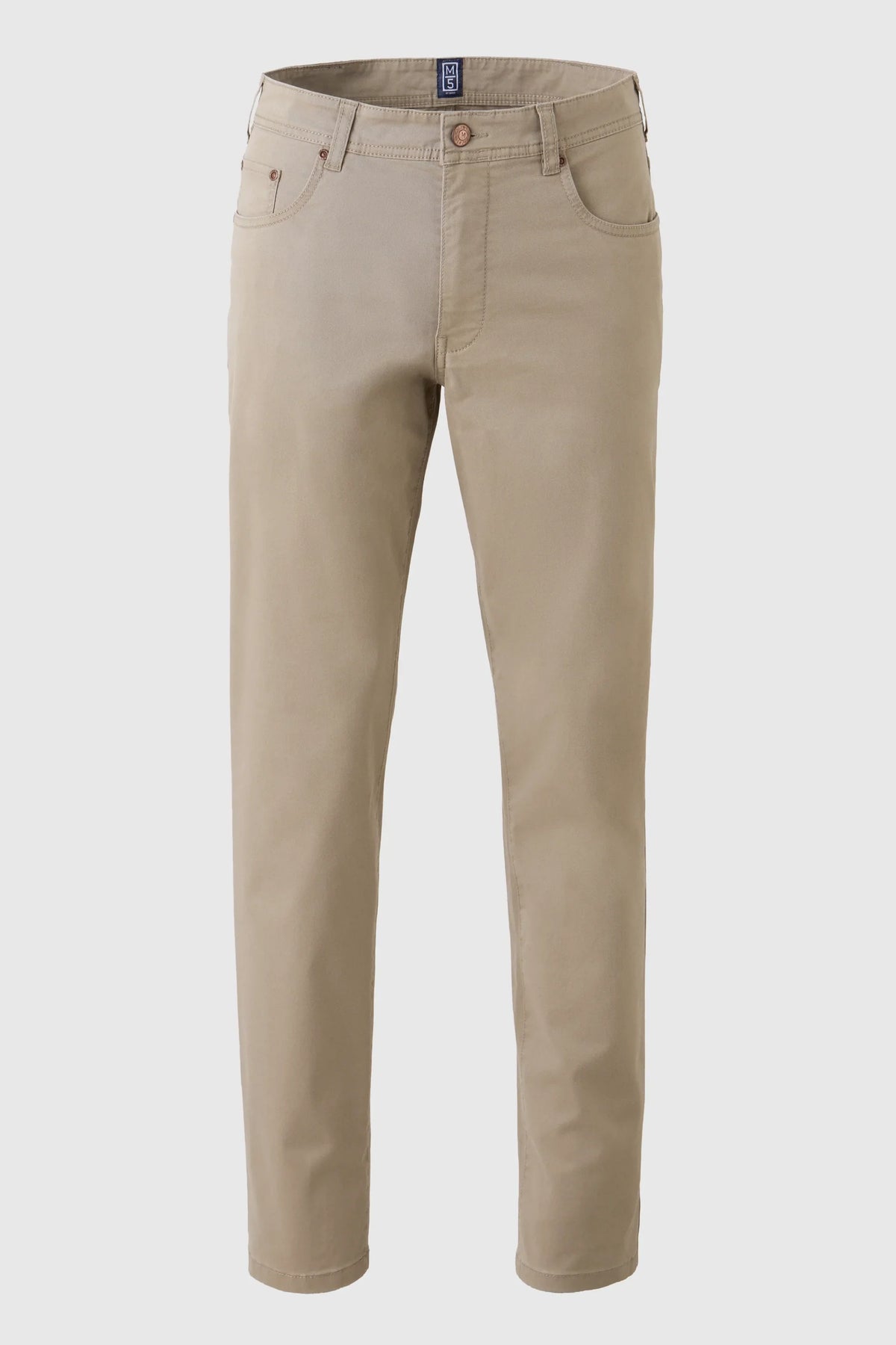MEYER M5 6001 Soft Twill Organic Cotton Stretch Chinos - Beige