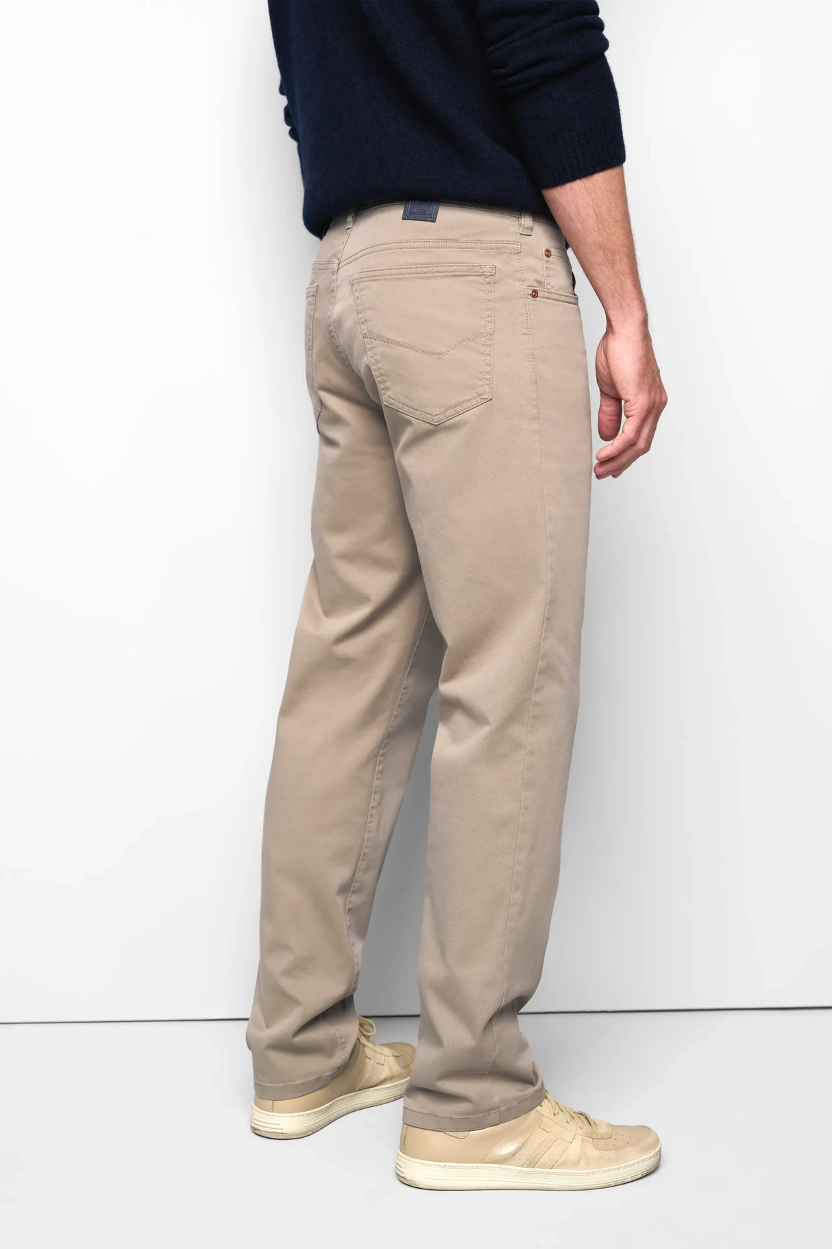 MEYER M5 6001 Soft Twill Organic Cotton Stretch Chinos - Beige