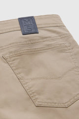 MEYER M5 6001 Soft Twill Organic Cotton Stretch Chinos - Beige