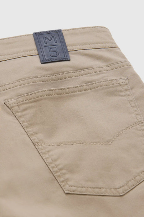 MEYER M5 6001 Soft Twill Organic Cotton Stretch Chinos - Beige