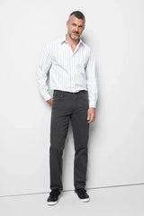 MEYER M5 6001 Soft Twill Organic Cotton Stretch Chinos - Charcoal