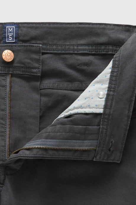 MEYER M5 6001 Soft Twill Organic Cotton Stretch Chinos - Charcoal
