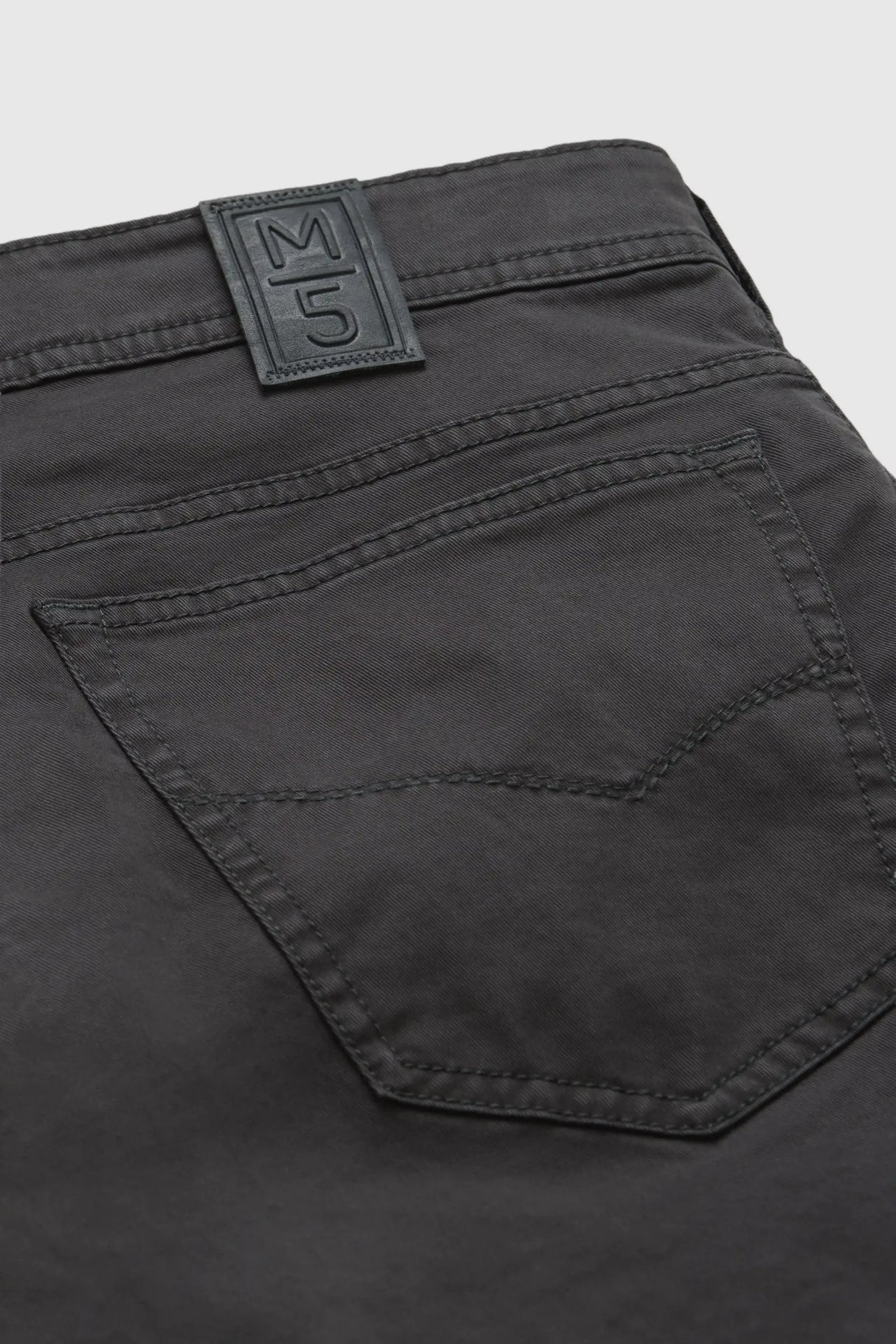 MEYER M5 6001 Soft Twill Organic Cotton Stretch Chinos - Charcoal