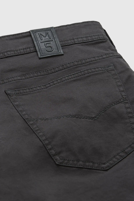 MEYER M5 6001 Soft Twill Organic Cotton Stretch Chinos - Charcoal