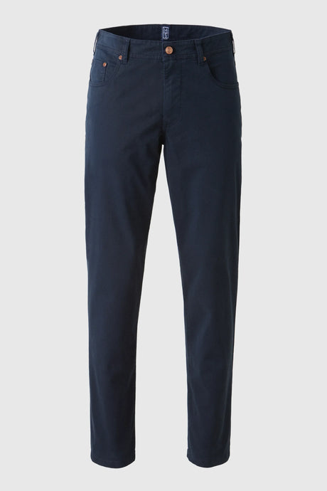 MEYER M5 6001 Soft Twill Organic Cotton Stretch Chinos - Navy