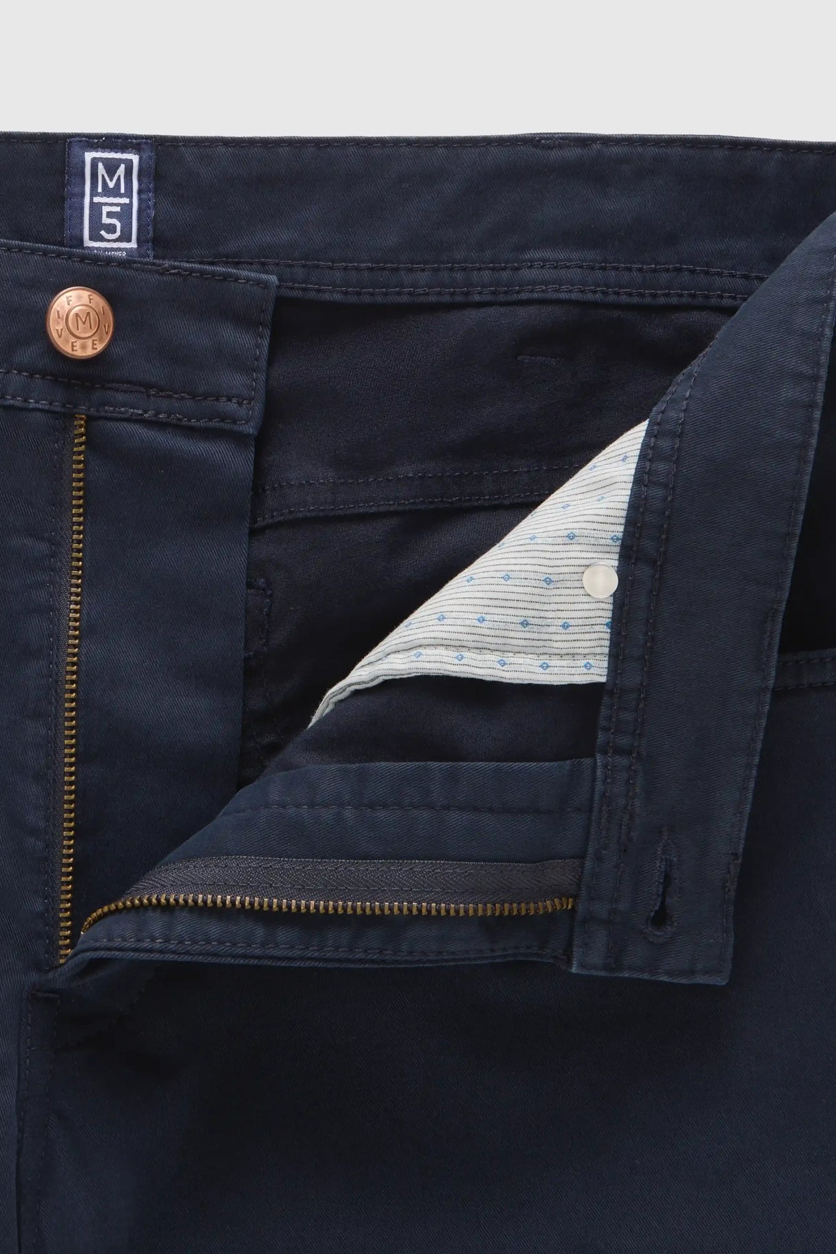 MEYER M5 6001 Soft Twill Organic Cotton Stretch Chinos - Navy