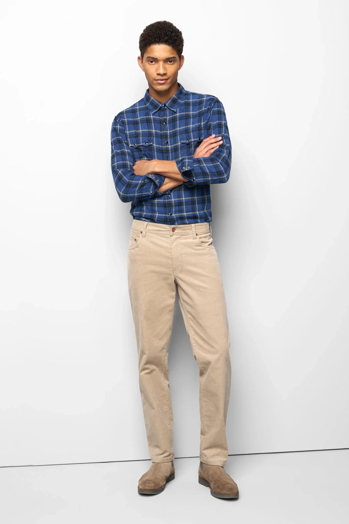 MEYER M5 6599 Fine Cord Organic Cotton Stretch Chinos - Beige