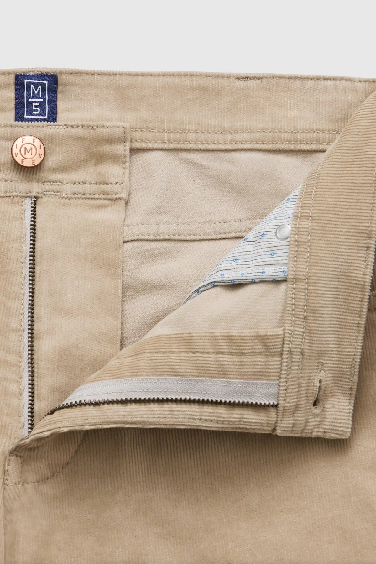 MEYER M5 6599 Fine Cord Organic Cotton Stretch Chinos - Beige