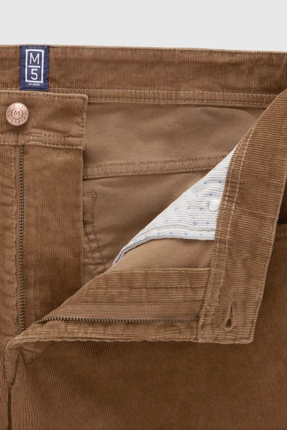 MEYER M5 6599 Fine Cord Organic Cotton Stretch Chinos - Camel