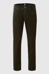 MEYER M5 6599 Fine Cord Organic Cotton Stretch Chinos - Dark Green