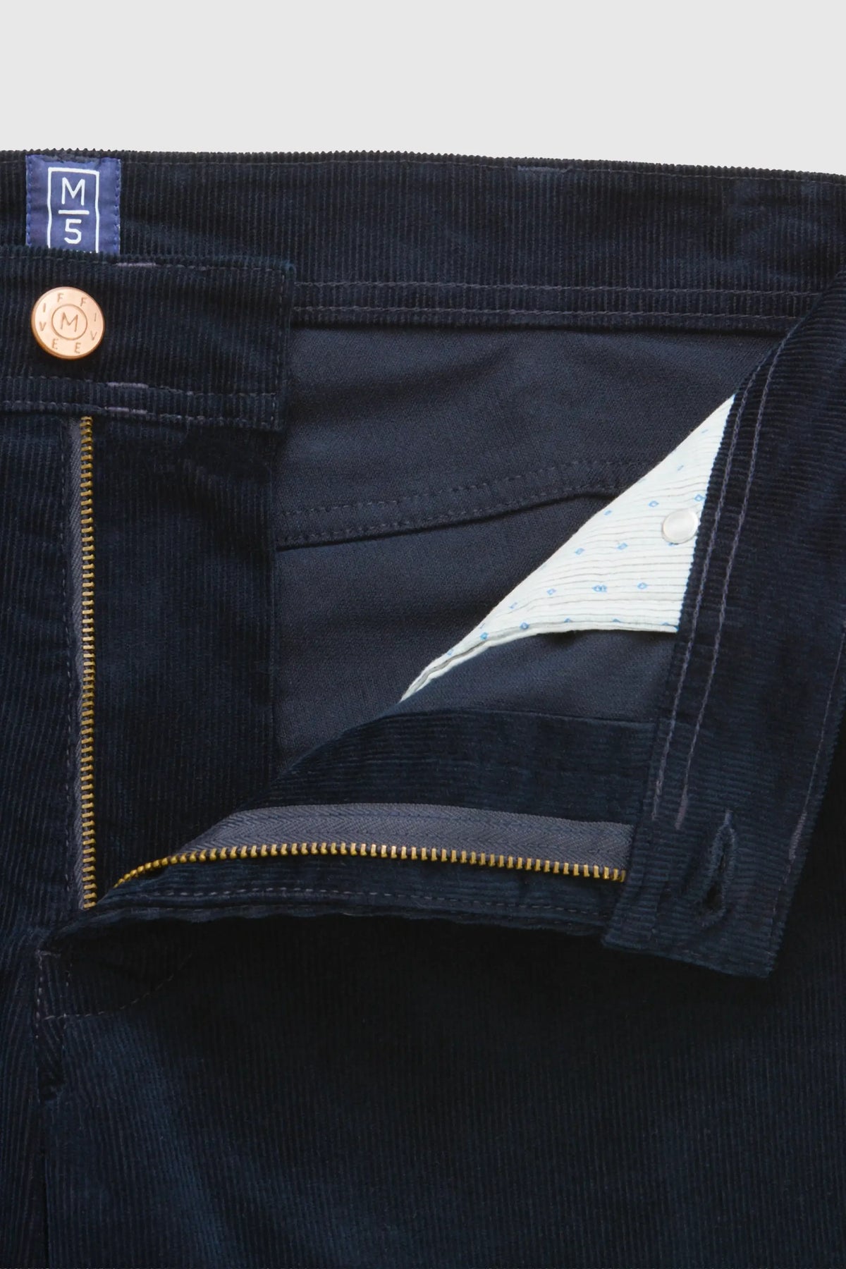 MEYER M5 6599 Fine Cord Organic Cotton Stretch Chinos - Navy