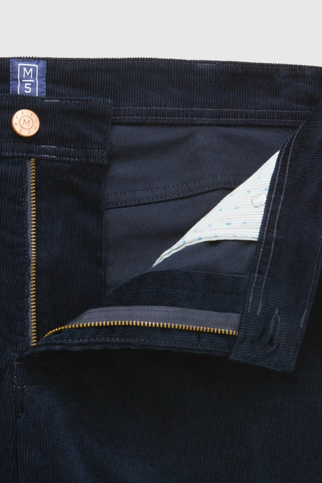 MEYER M5 6599 Fine Cord Organic Cotton Stretch Chinos - Navy