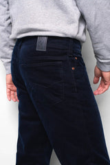MEYER M5 6599 Fine Cord Organic Cotton Stretch Chinos - Navy
