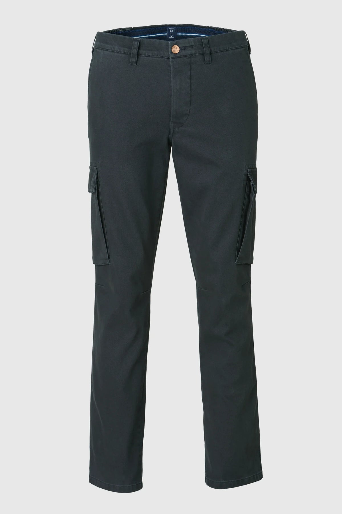 MEYER M5 Cargo Trousers - 6516 Organic Cotton Stretch - Charcoal