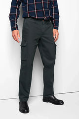 MEYER M5 Cargo Trousers - 6516 Organic Cotton Stretch - Charcoal