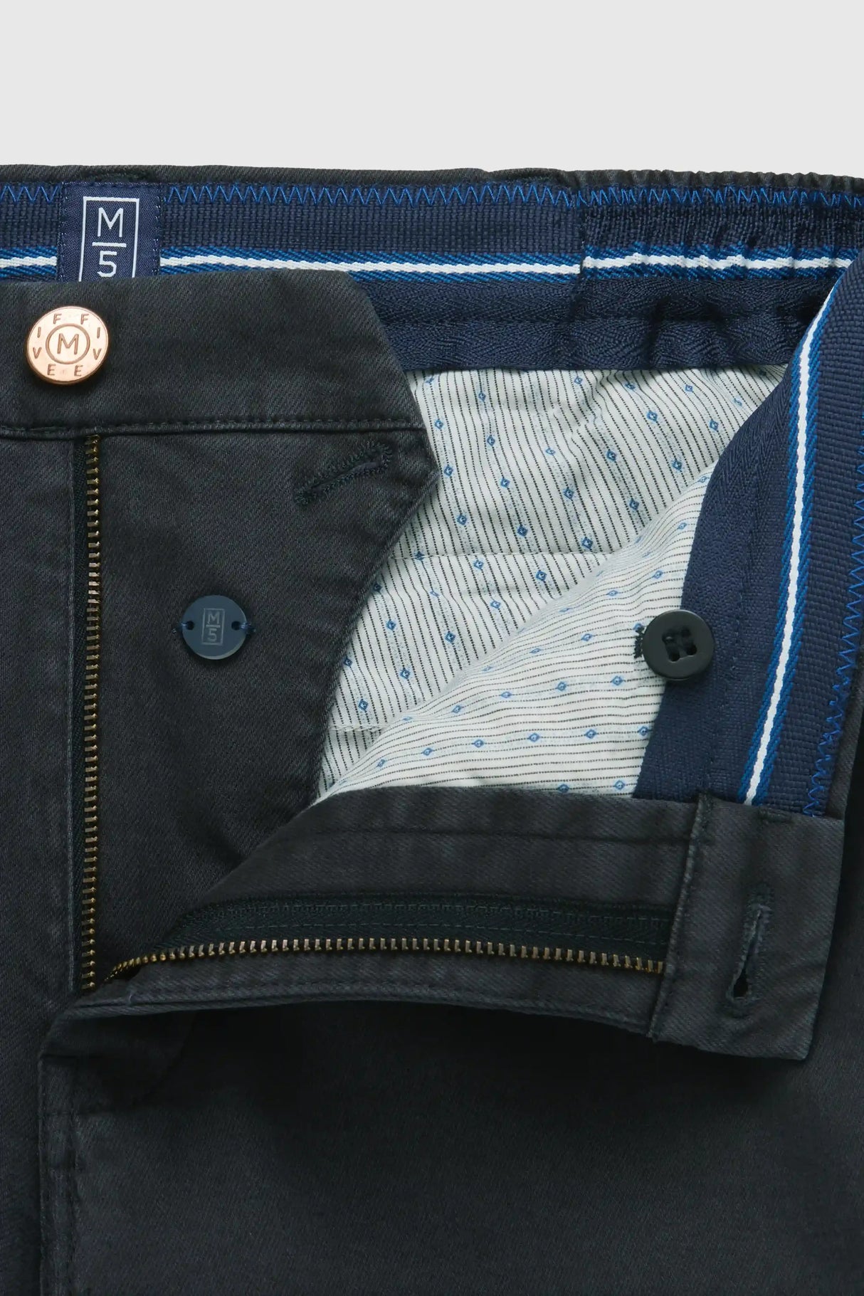 MEYER M5 Cargo Trousers - 6516 Organic Cotton Stretch - Charcoal