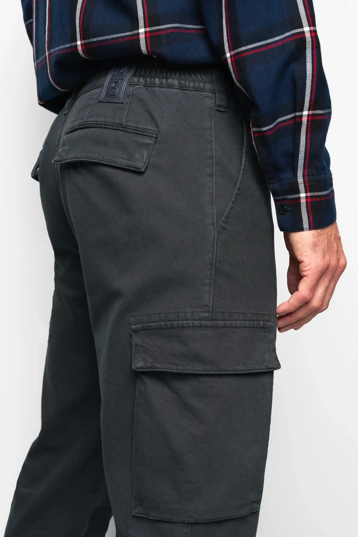 MEYER M5 Cargo Trousers - 6516 Organic Cotton Stretch - Charcoal
