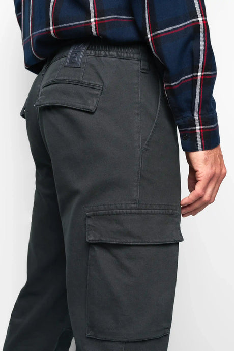 MEYER M5 Cargo Trousers - 6516 Organic Cotton Stretch - Charcoal