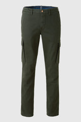 MEYER M5 Cargo Trousers - 6516 Organic Cotton Stretch - Dark Olive