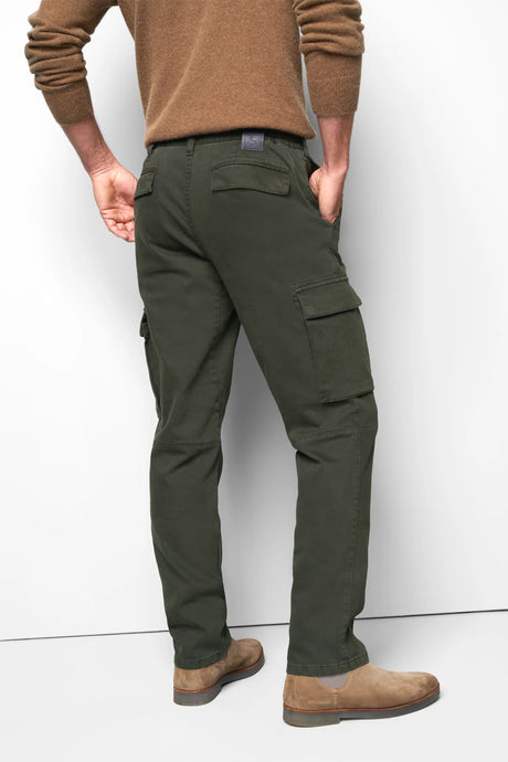 MEYER M5 Cargo Trousers - 6516 Organic Cotton Stretch - Dark Olive